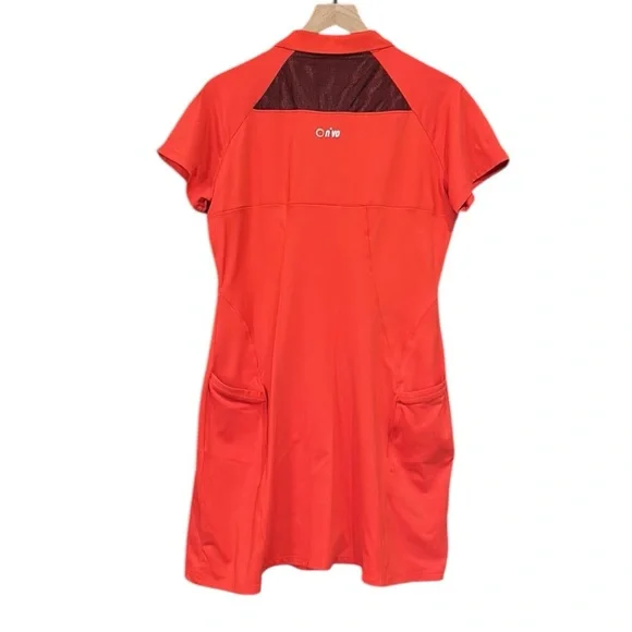 Nivo Golf Tennis Active Performance Short Sleeve Red Black Dress Size Large - Picture 4 of 12
